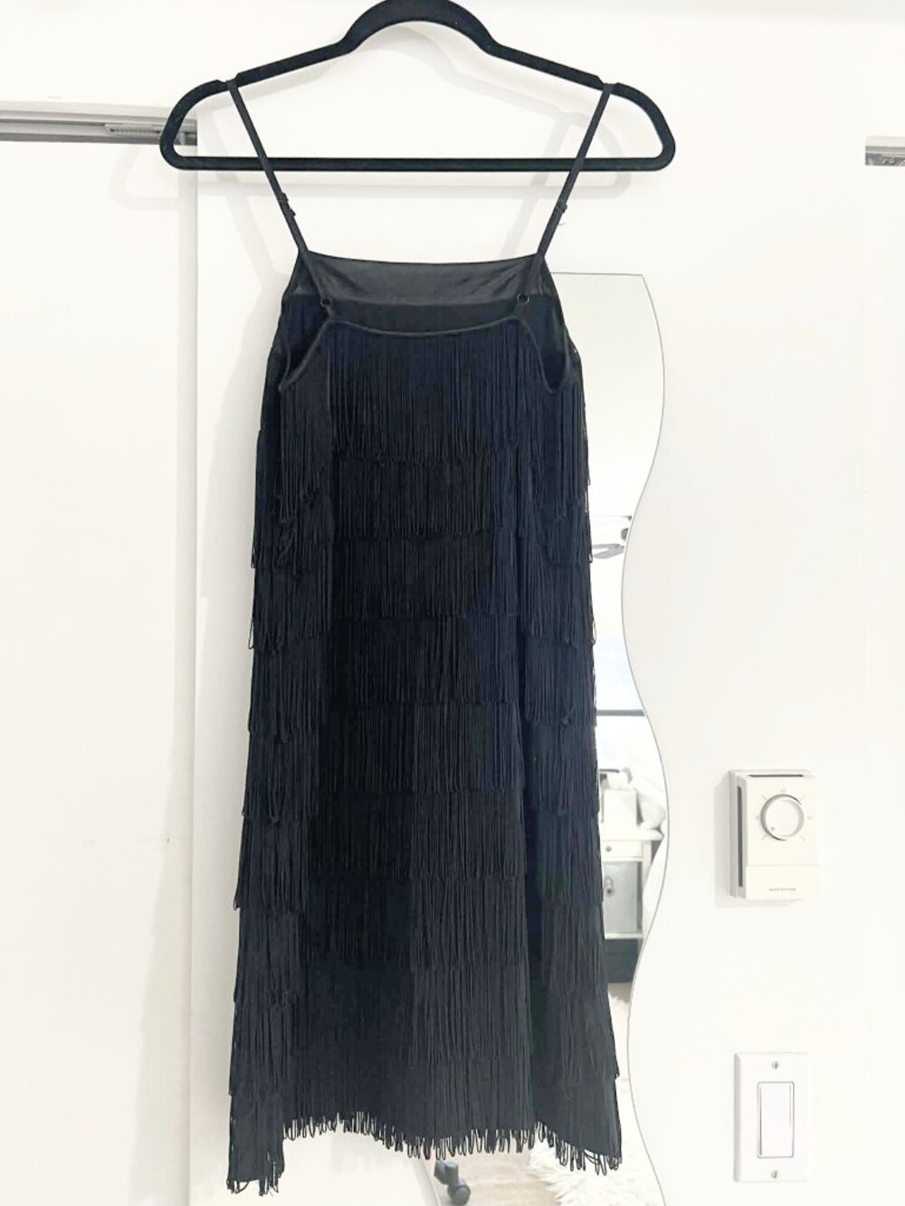 Fun Flirty Tiered Fringe Mini Dress Small - Picture 2 of 8
